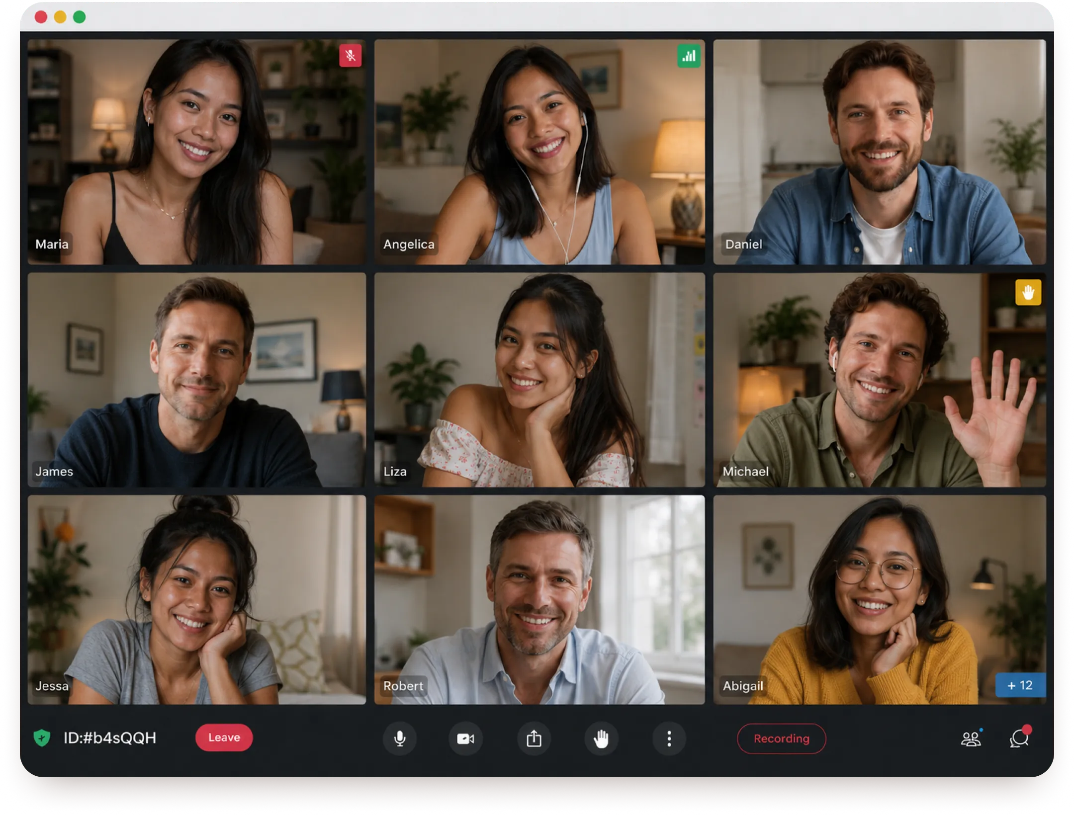 A Zoom Speed Dating gallery — guests joining from home